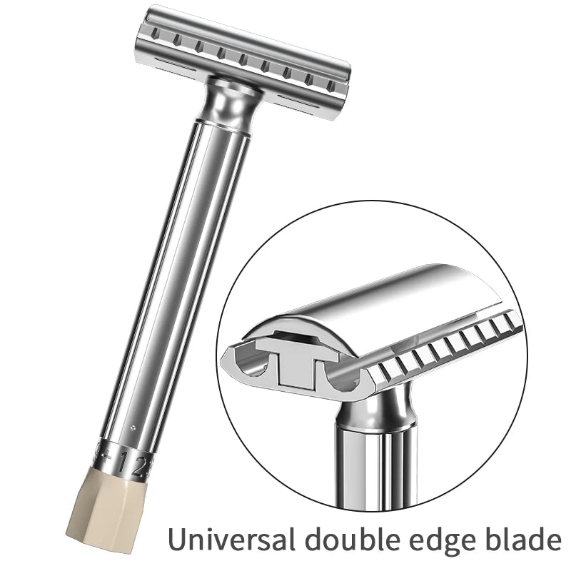 Men's Classic Metal Double-Edge Razor (without Blades)