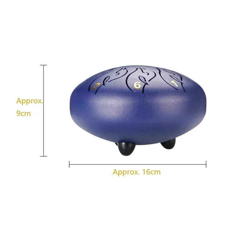 Steel Tongue Drum 6 Inch 11 Tone Handpan Ethereal Drum Portable Mini Music Drums Children Musical Instruments Yoga Meditation