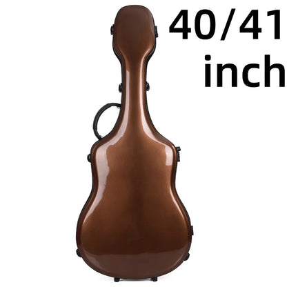 40/41 Inch Fiberglass Guitar Case Shoulders Portable Glossy Waterproof Drop-proof Guitar Box Musical Instrument Accessories