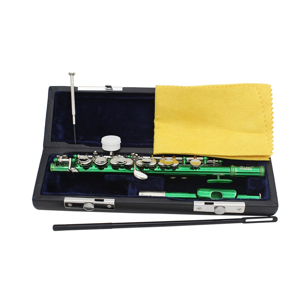 SLADE 16 Holes Piccolo C Key Multicolor Silver White Copper Blow Pipe -  with Accessories