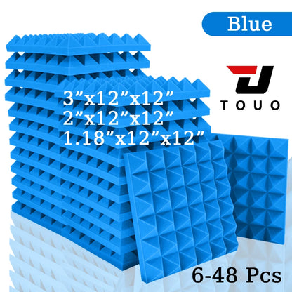 TOUO Acoustic Sound Proof Wall Panels Foam - 6-48 Pcs