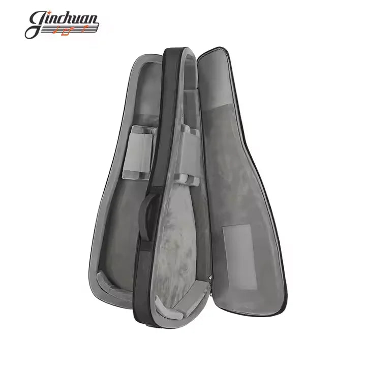 Premium Padded Oxford Gig Bag For Two Electric Guitars Portable With EVA & Nylon