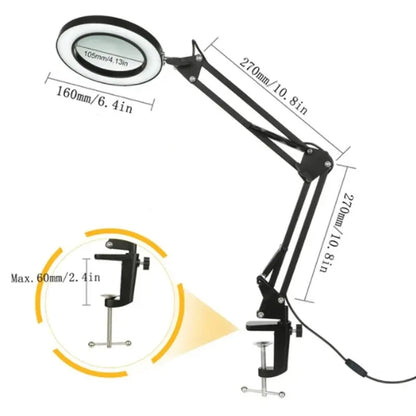 LED Illuminated Magnifying Glass | Soldering Iron Repair/Table Lamp/Skincare Beauty