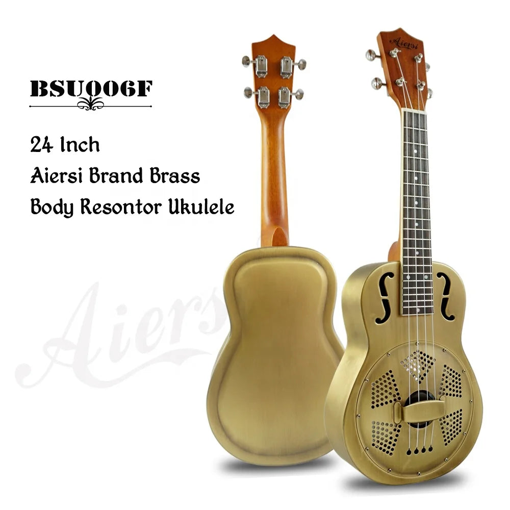 24" Concert F Hole Resonator Ukulele