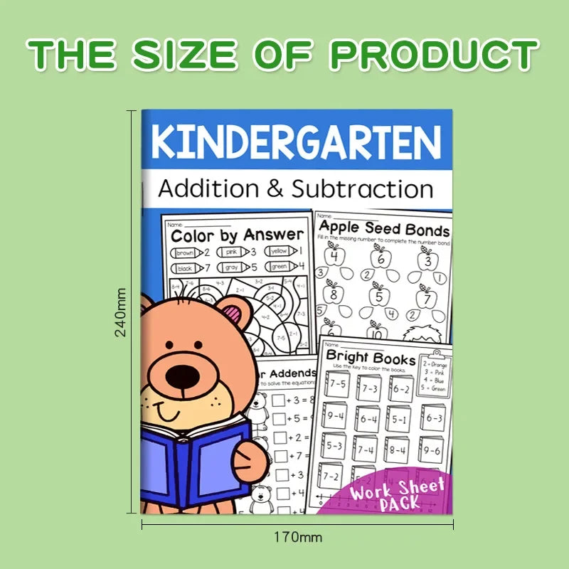 Fun Educational Math Activity Workbook - Addition/Subtraction Practice