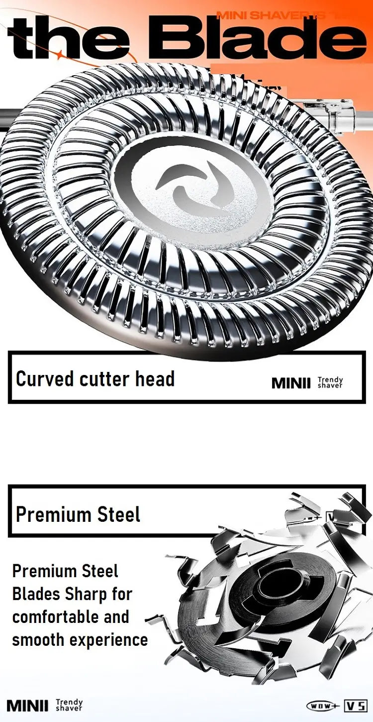 Compact Waterproof Electric Shaver for Men