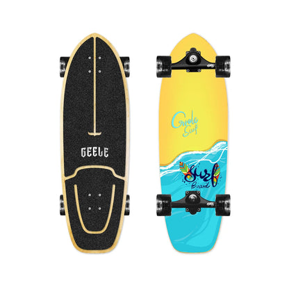 CX4 Land Surfboard Surfskate, No-Push Cruiser Skateboard for Adults & Beginners