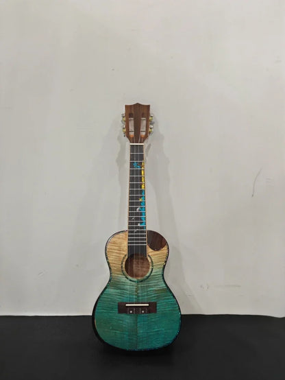 26" Acoustic Ukulele With Solid Flame Maple Body