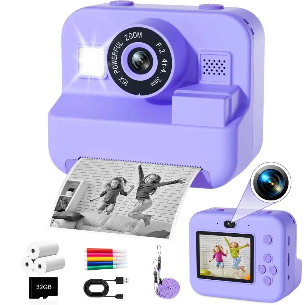 Educational Thermal Instant Print 1080P  Camera With 32G Card