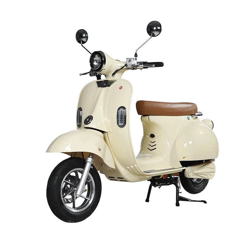 Vintage Electric Scooter Bike – 1200W High Speed Adult Electric Moped with 60V Battery for City Commuting