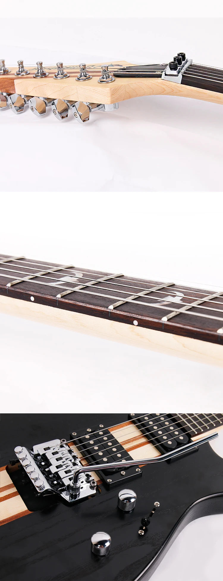 Bullfighter D-300 High Grade Two Shake One Piece Matte Black And Matte Colors Electric Guitar