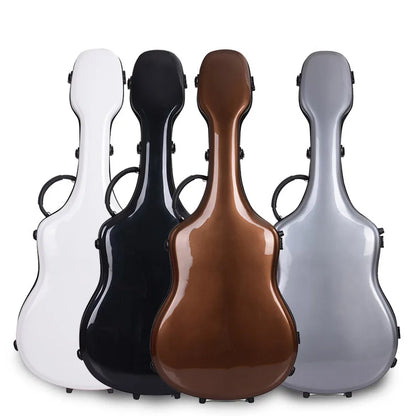 40/41 Inch Fiberglass Guitar Case Shoulders Portable Glossy Waterproof Drop-proof Guitar Box Musical Instrument Accessories