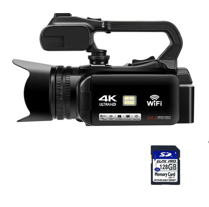 WIFI Camcorder | 4K Video Camera 64MP 60FPS HD Auto Focus, 4.0" Touch Screen 18X Zoom | Vlogging/ Live Streaming