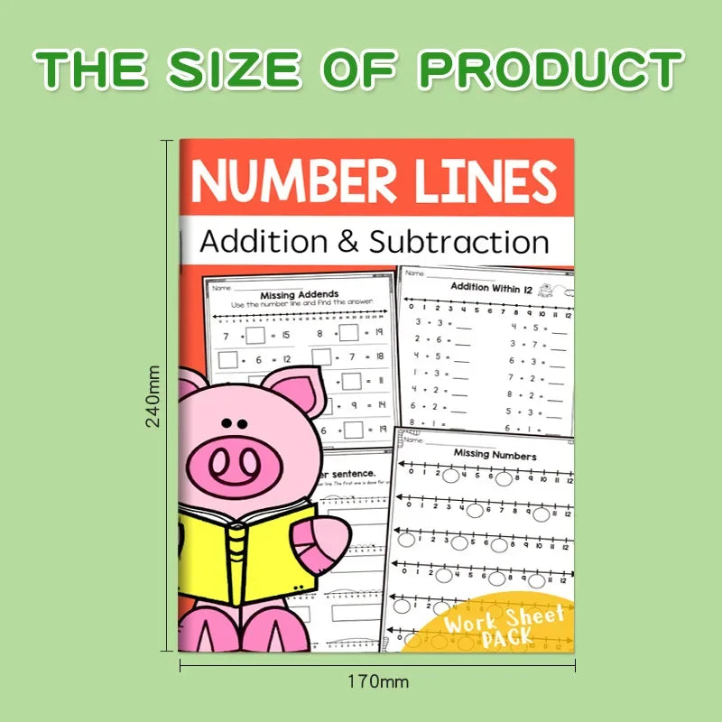 Fun Educational Math Activity Workbook - Addition/Subtraction Practice