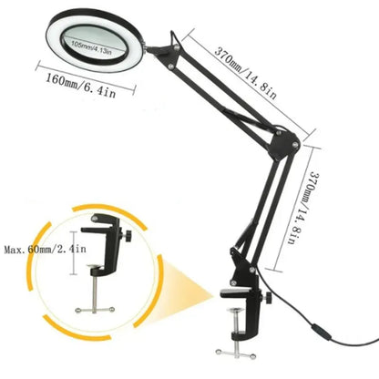 LED Illuminated Magnifying Glass | Soldering Iron Repair/Table Lamp/Skincare Beauty