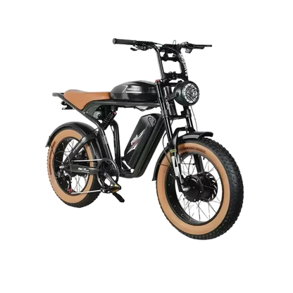 Electric bike with specifications on a white background, featuring AliExpress branding.