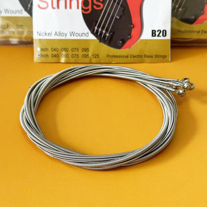 B20 Nickel Alloy Wound Electric Bass Strings Set - (40-95/40-125)