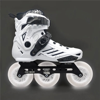 Premium Adult 3 Wheel Inline Skates – R5 110mm Speed Roller Blades for Street, Road & Outdoor Skating