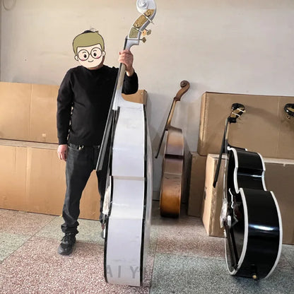 4/4 3/4 Upright Double Bass - White