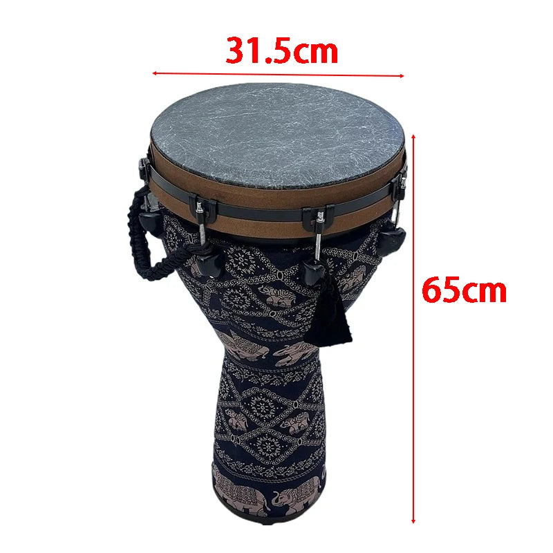 Adult Djembe African Drum 12.5 Inch Adjustable Tuning Children's Percussion Drums Beginners Professional Musical Instruments