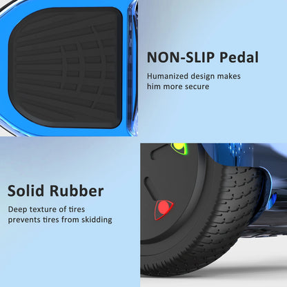 RCB 6.5" Two Wheel Hoverboard with Bluetooth Speaker And LED Light