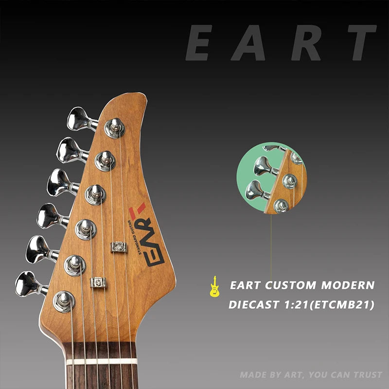 EART Electric Guitars TL-LP3 Hollow Roasted Canada Maple Classical Humbucker Set Pickups Fixed Bridge Guitar