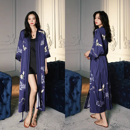Women's Long Bathrobe Kimono