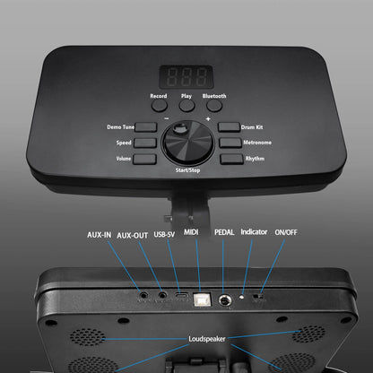 Professional Electric Digital Drum Set - Electronic Mesh Kick Pedal