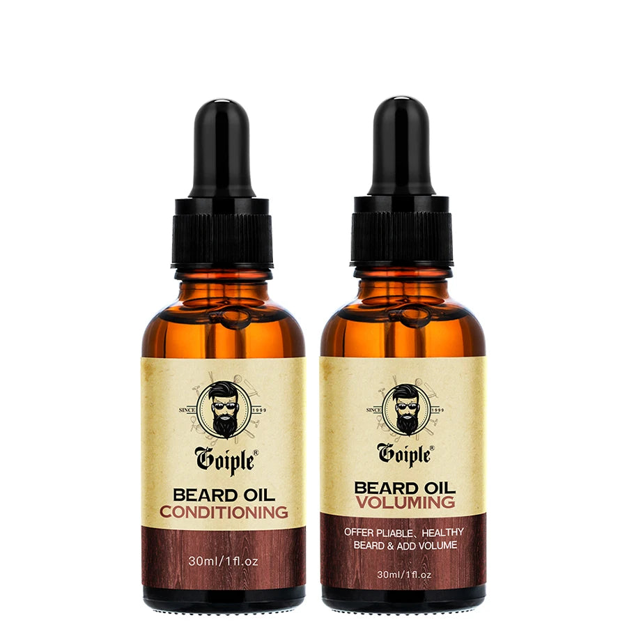 Men's Beard Volumizing & Conditioning Oil - 2pcs/Set