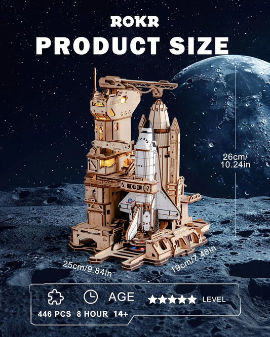 Robotime Rokr 3D Wooden Puzzle Space Shuttle Model Kits For Adults To Build STEM Toy Gift LKA02