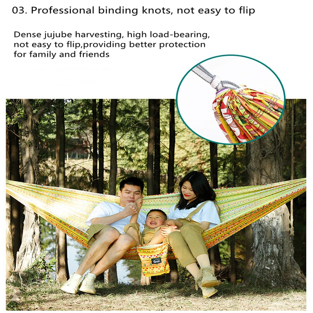 Portable Quick Open Parachute Double Camping Hammock