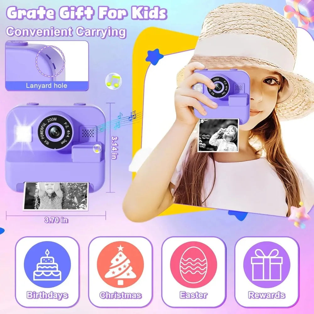Educational Thermal Instant Print 1080P  Camera With 32G Card