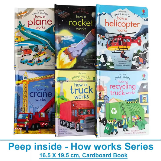 Usborne Peep Inside How Works Series Scientific Knowledge Learning Picture Book in English Daily Bedtime Reading Book