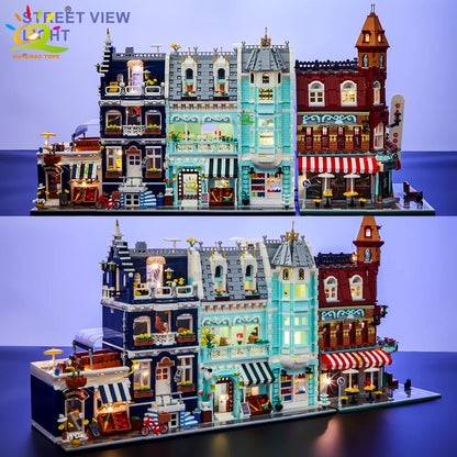Micro Building Blocks | Architecture Style Street View City Corner Coffee Shop