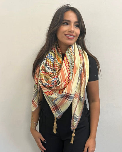 Vibrant Sandy Yellow Kufiya (Keffiyeh) | Made in Jordan
