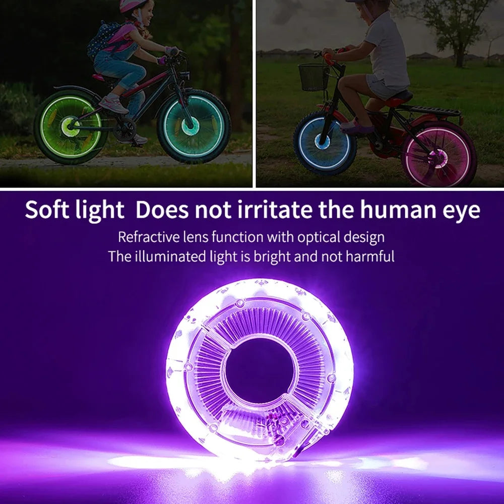LED Bicycle Wheel Light with Multifarious Lighting Modes for Night Riding Safety