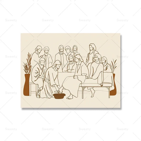 Jesus Holy Spirit Boho Style Wall Art - Canvas Print