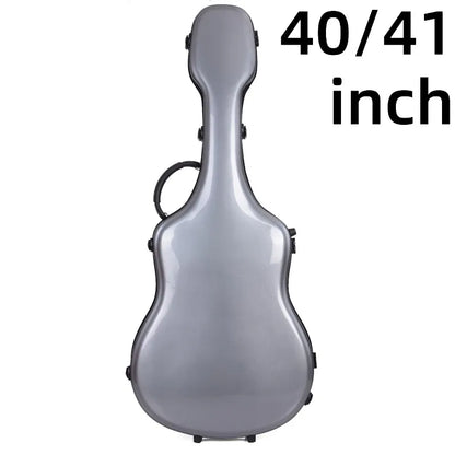 40/41 Inch Fiberglass Guitar Case Shoulders Portable Glossy Waterproof Drop-proof Guitar Box Musical Instrument Accessories