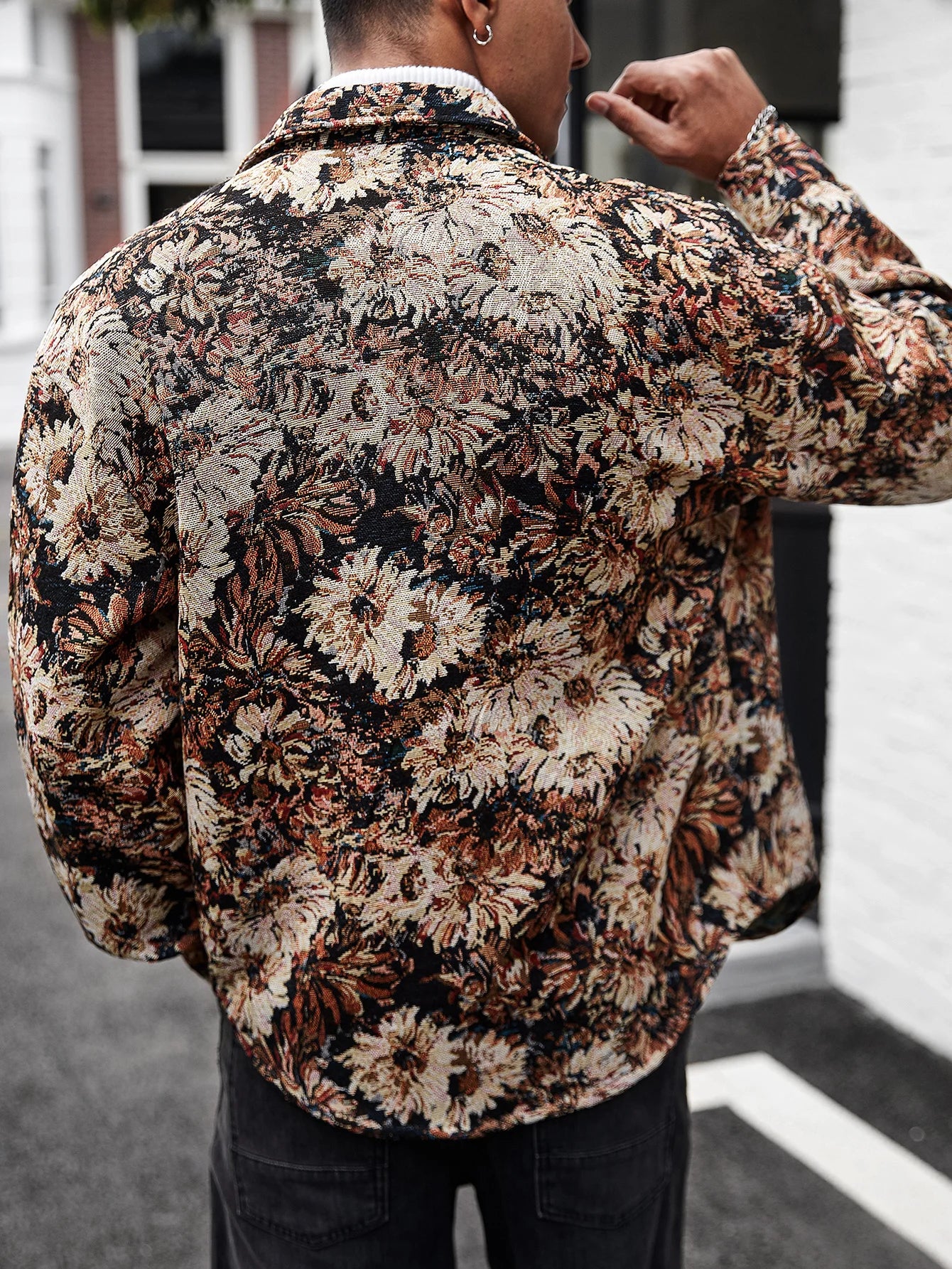 Men's Floral Jacket Korean Edition
