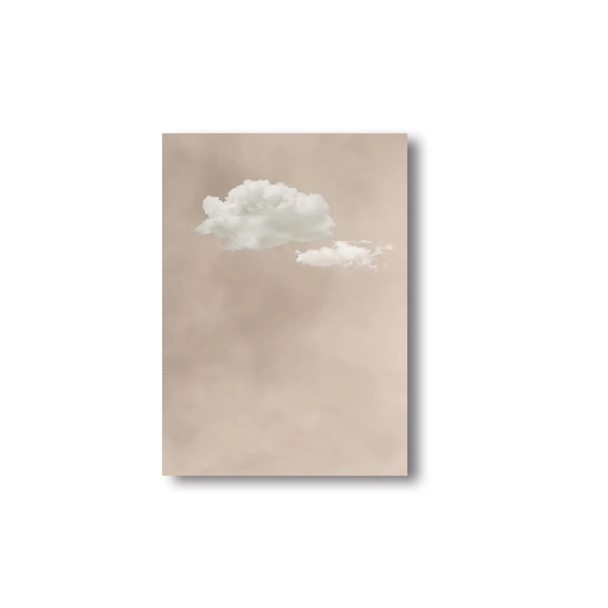 Beige Cloud Wall Art Poster Abstract Minimalist Sky Art Canvas Prints for Modern Living Room Bedroom Home Aesthetic Decor Gifts