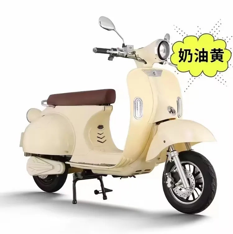 Retro Electric Moped Scooter – 10 Inch Fat Tire Electric Bike with Smart Features for Adults & Urban Commuting