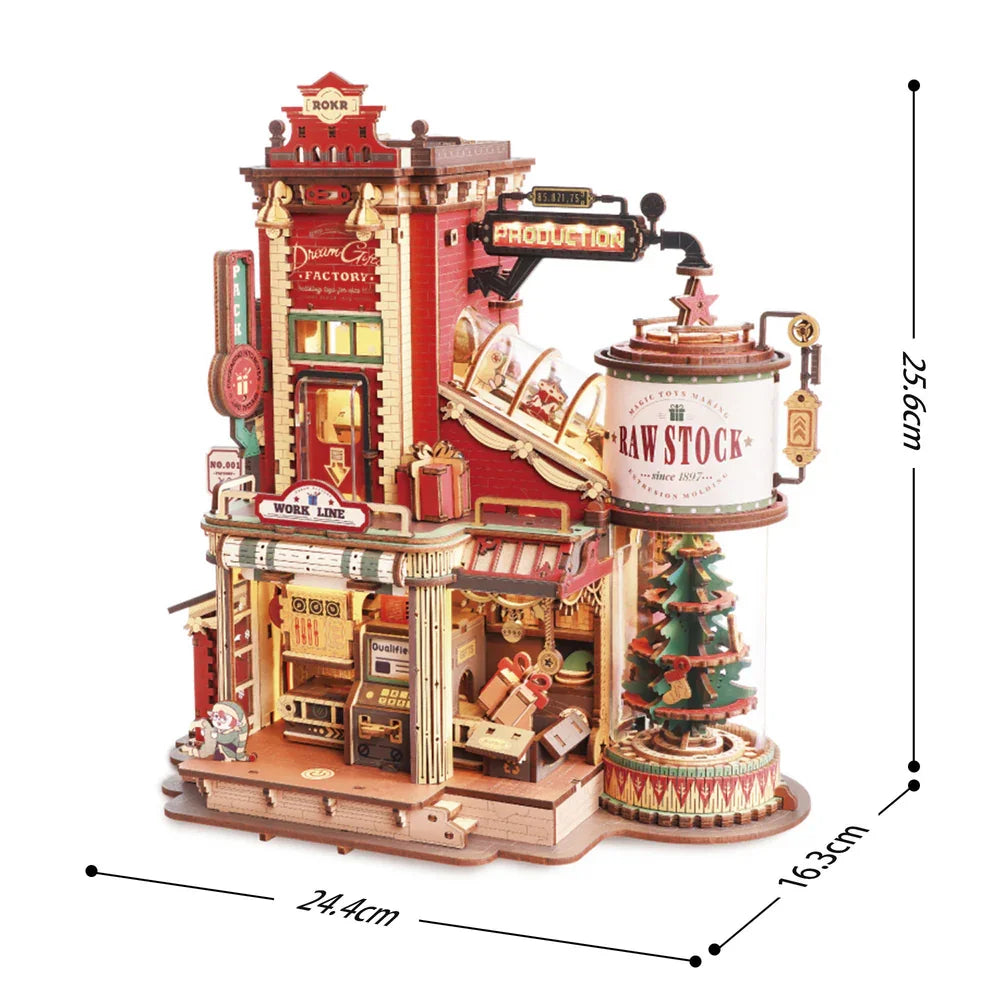 3D Wooden Puzzles  | Robotime Rokr Dream Gift Factory Model Kits