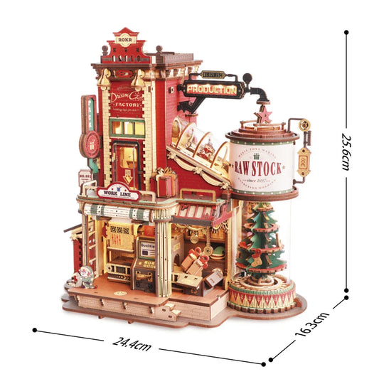 3D Wooden Puzzles  | Robotime Rokr Dream Gift Factory Model Kits