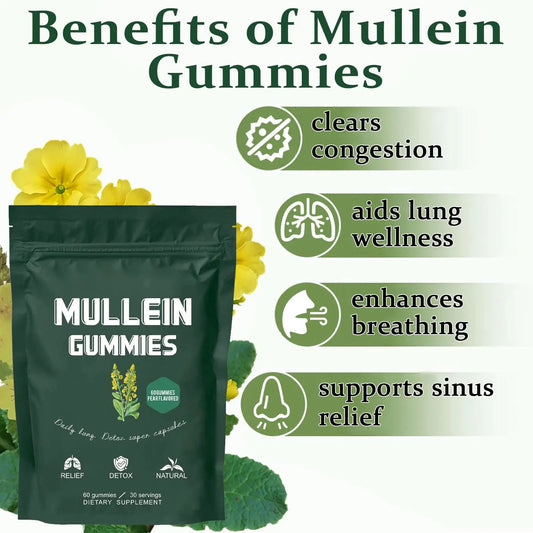 Powerful Mullein Gummies for Lung Health – 2000mg
