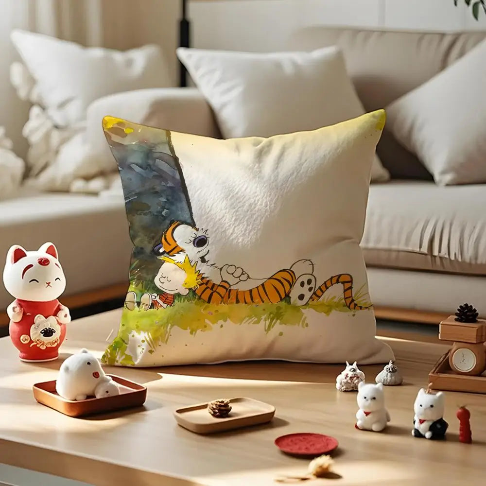Comic Calvin and Hobbes Cushion Cover