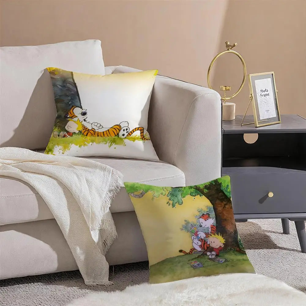 Comic Calvin and Hobbes Cushion Cover
