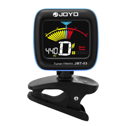 JOYO JMT-03 Guitar Tuner Supports MIC and CLIP Modes Electric Guitar Bass Tuner with TAP Tempo Metronome & Tuning Functions