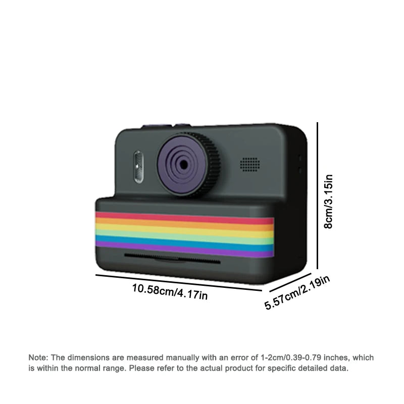 Children's 2.8" HD Video Digital Camera - Mini Instant Thermal Printer