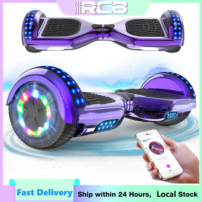 RCB 6.5" Two Wheel Hoverboard with Bluetooth Speaker And LED Light