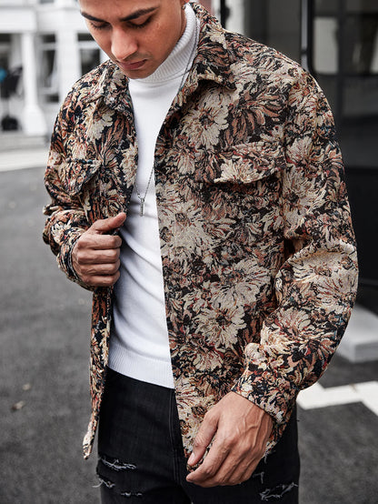 Men's Floral Jacket Korean Edition